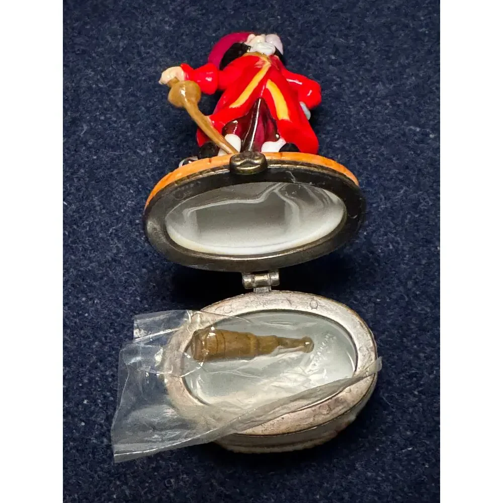 Vintage Disney Captain Hook Trinket Box w/ Looking Glass